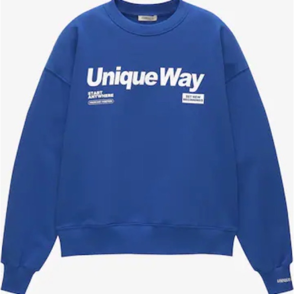 Pull & Bear blue unique sweatshirt small